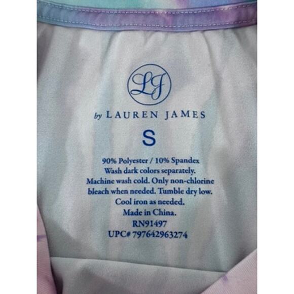 "Lauren James" Pastels Tie Dye Lightweight Poly Shirt Surfer Beach Boat Summer S - Picture 6 of 7